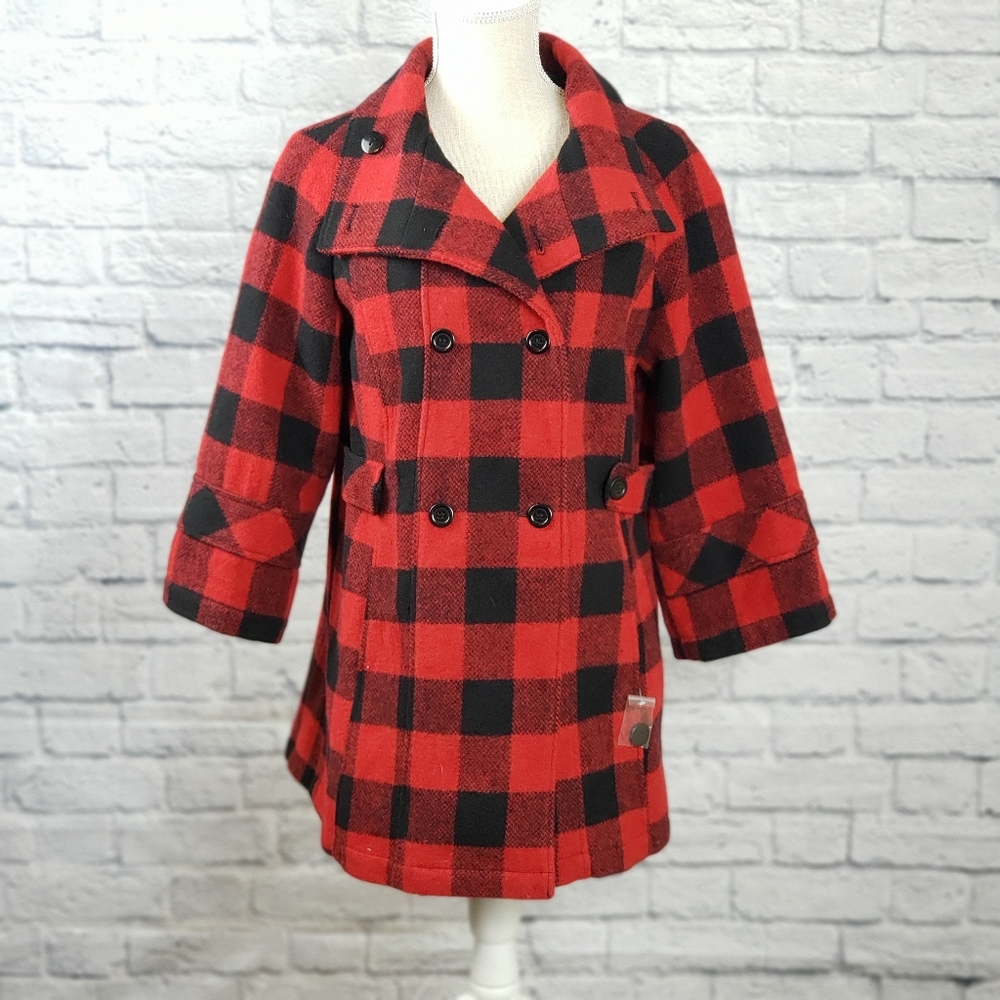 Pins And Needles Plaid Pea Coat